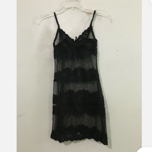 XL BlushBlack Lace Midi Dress Slip - Picture 11 of 14